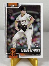 Carson Seymour Rookie 2026 Topps Series 1 Baseball Card 112 San Francisco Giants
