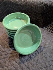 Fiestaware Fiesta Homer Laughlin  7" Bowls - Meadow Green, Set of 6
