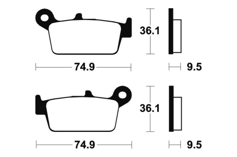 Plaquettes de frein TECNIUM Racing en métal fritté durable MOR104 haute friction tout-terrain