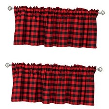 2 Pack Christmas Red Buffalo Plaid 52"W x 14"L Pack of 2 Red and Black
