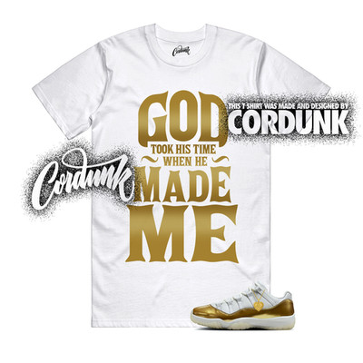 11 Metallic Gold Low White Team Dunk Vapormax Air Force T Shirt Match GTHT