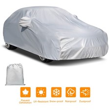 Small Car Cover Waterproof for Sedan Outdoor Sun Protection Scratch UV Resistant