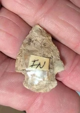 Very Nice & Classic Merom, 1 1/4", Indiana, Riverton Culture Authentic Arrowhead