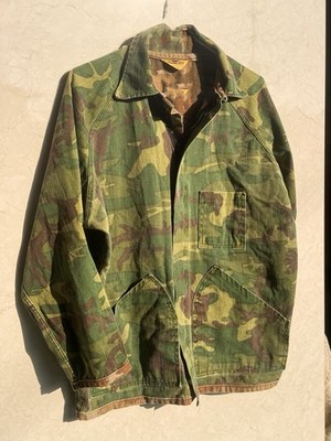 Vtg 60s Mitchell Camo Reversible Jacket RANGER XL Black Talon HUGE