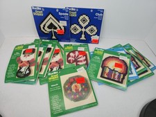 Lot of 15 Vintage Bucilla Great Shapes Pre-Cut Plastic Canvas VTG NOS
