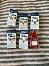 5 x Lockout Sicherheits-Vorhängeschlösser ~ neu ~ rot