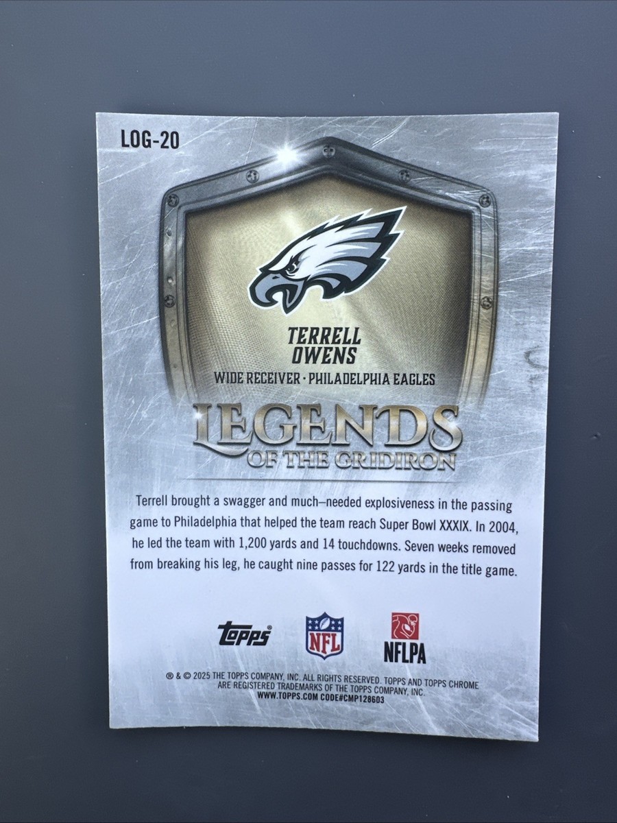 2025 Topps Chrome Legends of the Gridiron Refractor #LOG-20