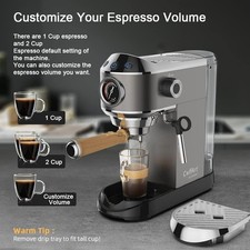 Espresso Coffee Maker Machine with Milk Frother Wand for Espresso, Cappuccino, L