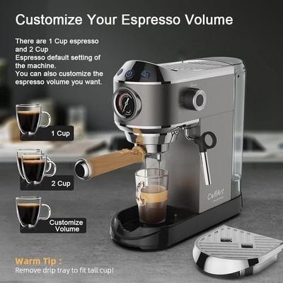 Espressomaschine Maschine mit Milchaufschäumer Stab für Espresso, Cappuccino, L