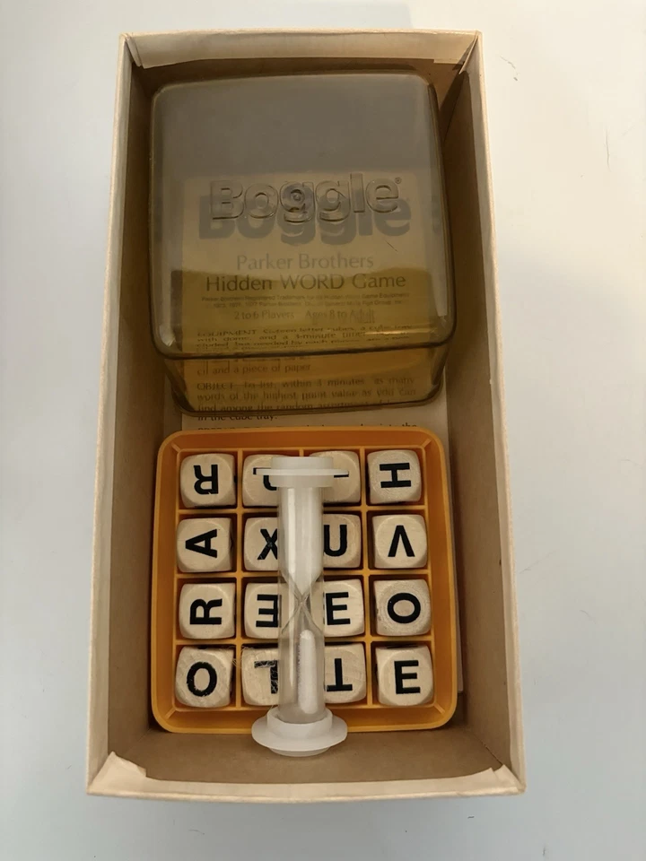 Parker Brothers Boggle Hidden Word Game No.104 1976 Vintage, Complete Set - Image 4 of 4