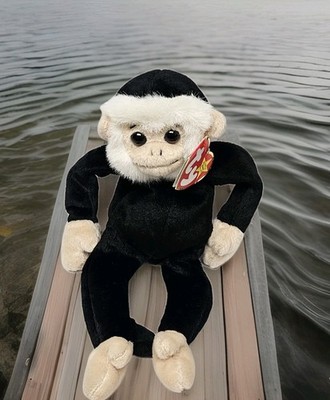 Ty Beanie Baby Mooch the Spider Monkey 9''  Plush Animal w/ Heart Tag Vintage 90s