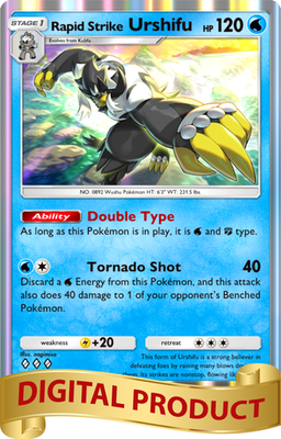 Pokemon Pocket TCG Card 3 Diamond Rapid Strike Urshifu Pulsing
