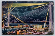 1932 Postcard Searchlights Century of Progress Chicago Illinois P501