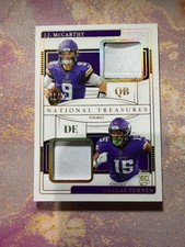 2024 national treasures JJ McCarthy & Dallas Turner dual patch 1/10