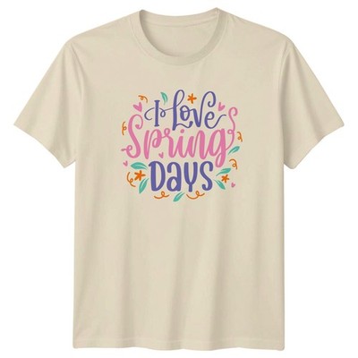 I Love Spring Days Damen T-Shirt Schriftzug Saisonal Natur