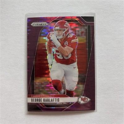 2024 Panini Prizm Purple Pulsar George Karlaftis Kansas City Chiefs #142