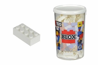 Androni 104118915 - Blox 100 weiße 8er Steine in