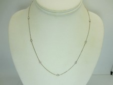 Nouveau Collier Chaîne En Or Blanc 14K Et Diamant Par Le Yard 0,50 Ct 18 Pouces