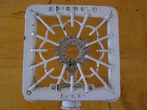 Vintage Griswold No 401 Cast Iron Single Burner Camp Stove Erie PA