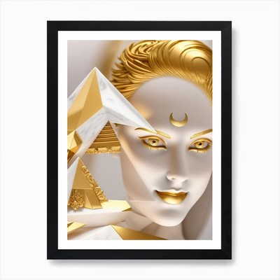 Fantasy Ägyptische Göttin 1 Kunstdruck gerahmtes Wandbild Poster Leinwanddruck Bild
