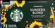 Starbucks Keurig Cups 72 Ct - Blond Roast Sunsera Blend K-cups