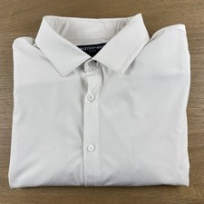 Mizzen Main Leeward Shirt Mens XL Classic Fit Solid White Dress Preppy