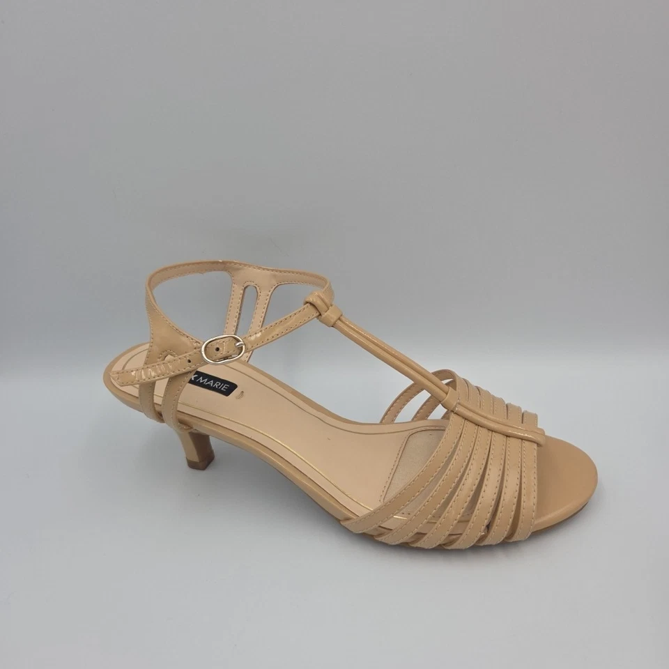 Alex Marie 7.5 M Women's Strappy Beige Sandals Heel Shoes  - Image 3 of 4