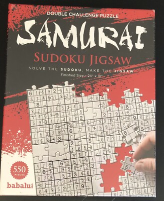Dual Challenge Sudoku Crossword Puzzle 550 Piece 2 in 1 Puzzle Game NEW SEALED