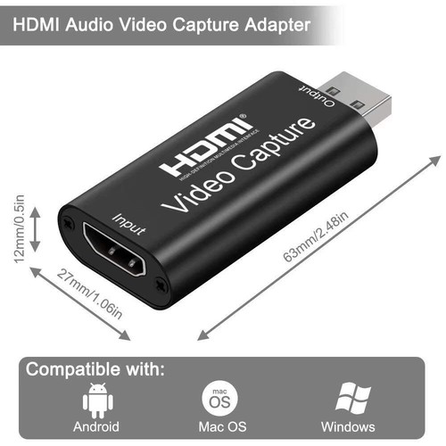 AMANKA Cartes de Capture Audio vidéo 1080p Adaptateur HDMI vers USB Carte Por... - Photo 6/7