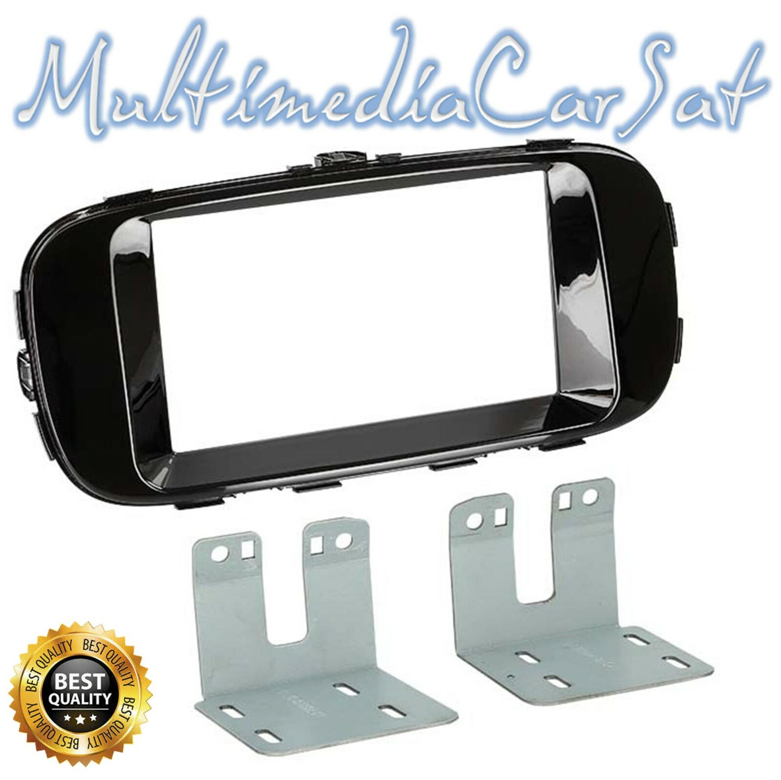 Mascherina Autoradio Kia Soul 2014+ Doppio Din Nero Lucido 3694
