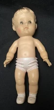 VTG THE SUN RUBBER CO. SQUEAK GIRL DOLL - MOLDED UNDIES & SHOES 50'S