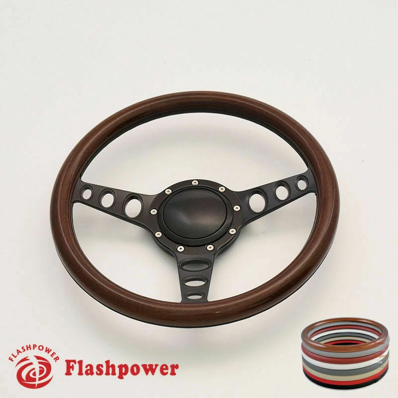 Volante Billet 14" Gris Envoltura Completa Chevrolet Monte Carlo Camaro con Bocina Foto 2 de 4