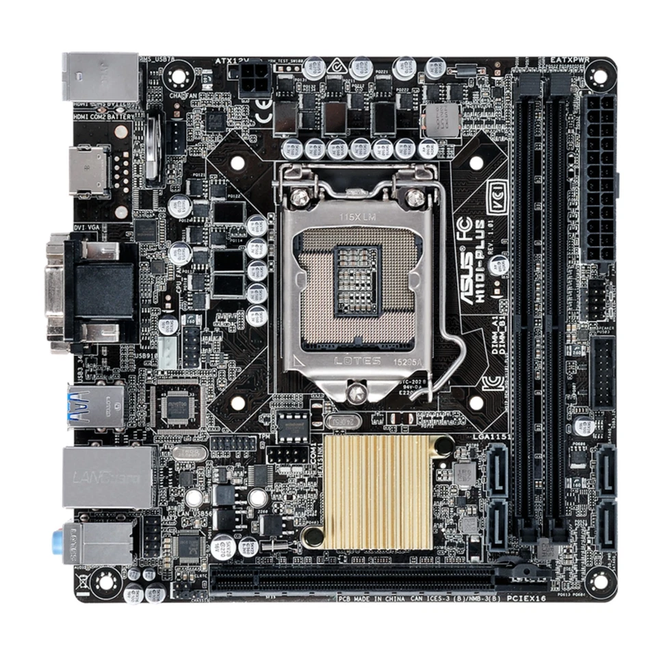 Asus H110I-PLUS scheda madre socket lga 1151 mini itx ddr4 motherboard mini-itx - Immagine 3 di 4