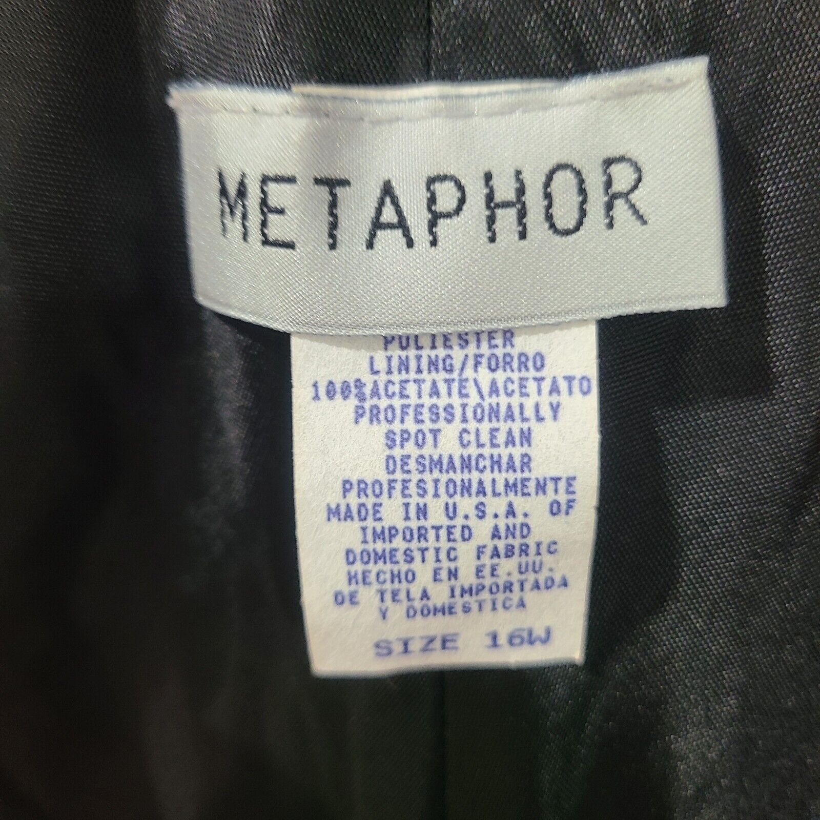 Vintage NWT Metaphor Dress From Sears Size 16W Bl… - image 6