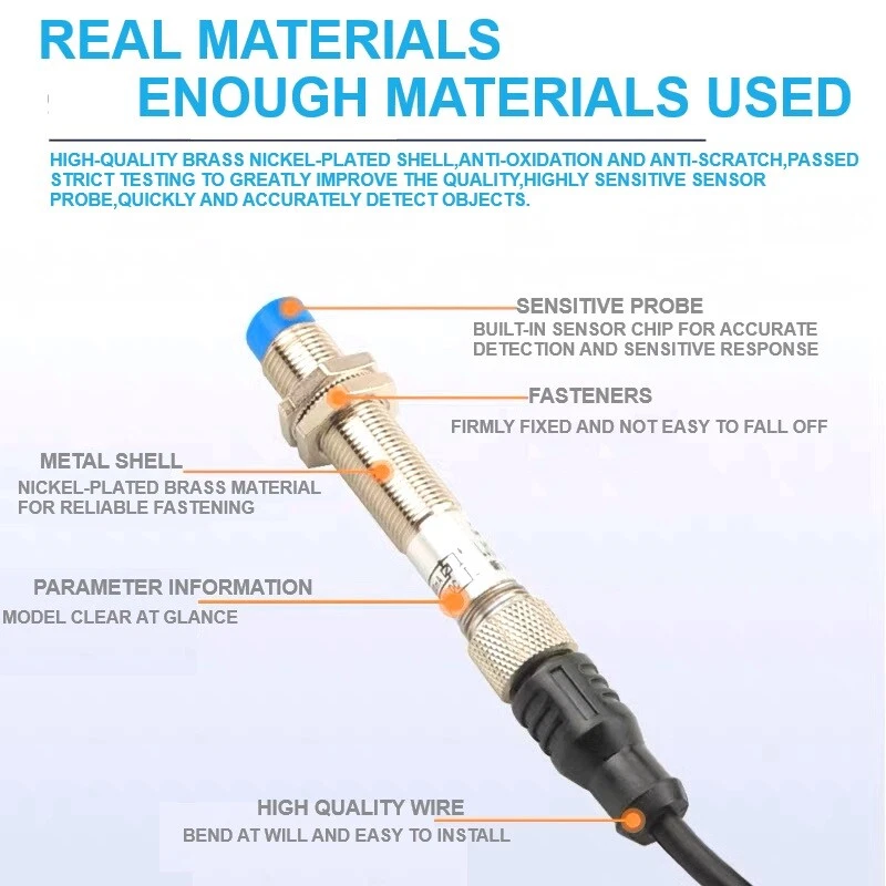 8MM Aviation Connector12V Proximity Awitch Aensor Aviation Plug Induction Switch - Image 4 of 4