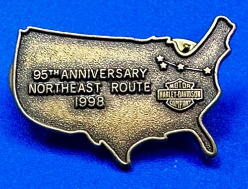 95th Anniversary Northeast Route 1998 États-Unis carte collectionneurs broche Harley Davidson - Photo 1/14