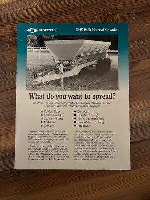 Stoltzfus BMS Bulk Material Spreader sales brochure