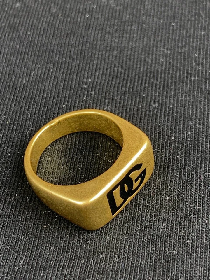 Dolce & Gabbana Gold DG Logo Band Ring - Image 3 of 4