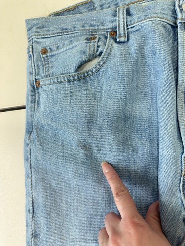 Jeans uomo Levis 501 XX bottoni Fly 34x32 preppy lavaggio leggero moderno Y2K anni 90 #0728 - Foto 5 di 12