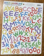 Creative Imaginations BRYCE & MADELINE San Serif Tossed Alphabet Alpha Letters