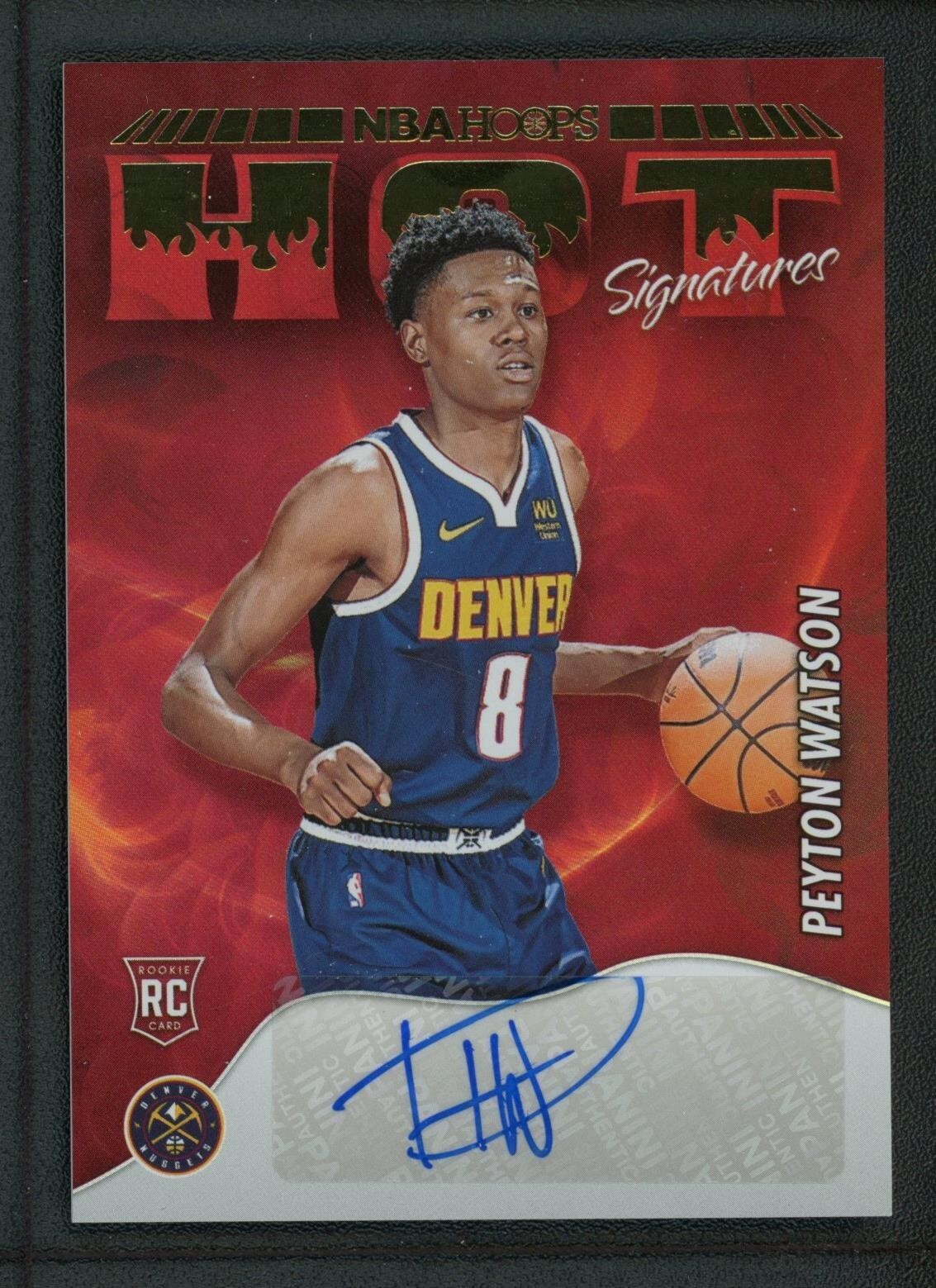 2022-23 PEYTON WATSON AUTO PANINI HOOPS HOT SIGNATURES ROOKIE RC AUTOGRAPHS
