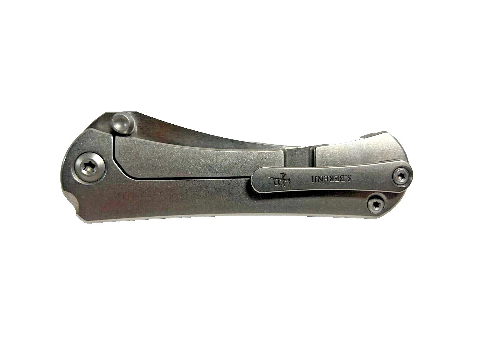 Tanto Titanium Handle Right-Handed Collectible Modern Custom & Handmade Folding Knives