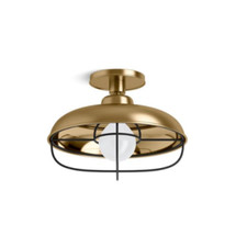 Kohler Lighting 23670-FM01 Modern Farm 12"W 1 Light Semi-Flush - Gold new