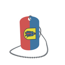 Dog Tag Flag Garrel Dog Tag Aluminium 30 x 50mm