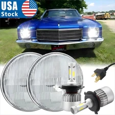 7" Round Projector For Chevy Monte Carlo 1970-1975 LED Headlights DRL Hi/Lo Beam