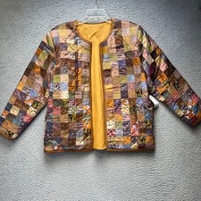 Jolie Femme Coat Jacket Womens Size 16 Patchwork