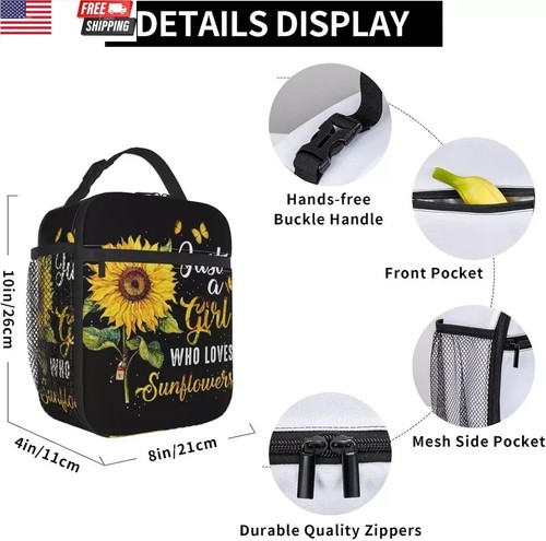 Loves Lunch Bag Women/Men,Reusable Just a Girl Lunch Box for Men,Insulated Lunch - 第 4/7 張圖片