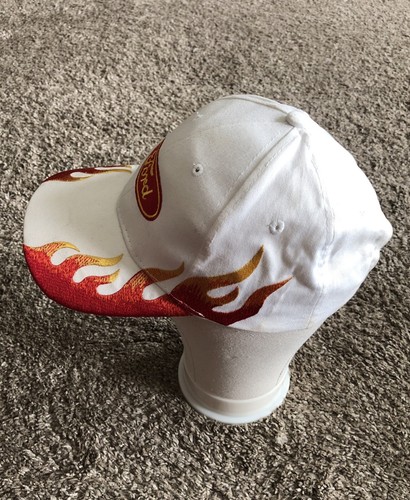 Vintage Ford Racing Snapback Adjustable White Hat Cap Red Flames Ford Motor Co - Picture 4 of 10