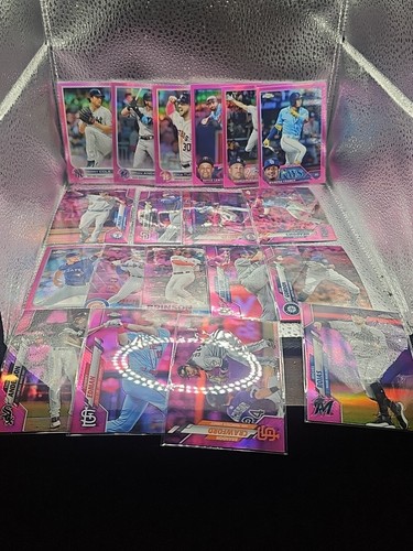 Huge Of 38 Topps Chrome Pink Rc Refractor Lot 38 MLB Baseball - Picture 9 of 15