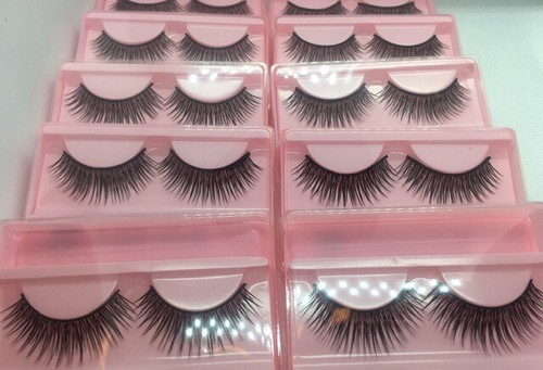 10 PAIRS of Beautiful Premium Eyelashes; black - Picture 3 of 4